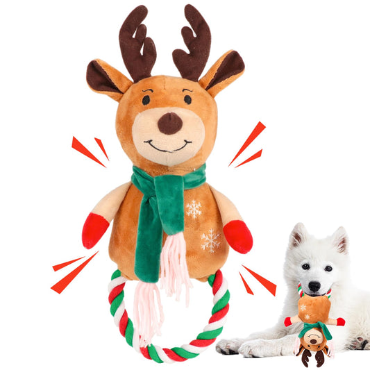 Christmas Reindeer Rope Dog Toy